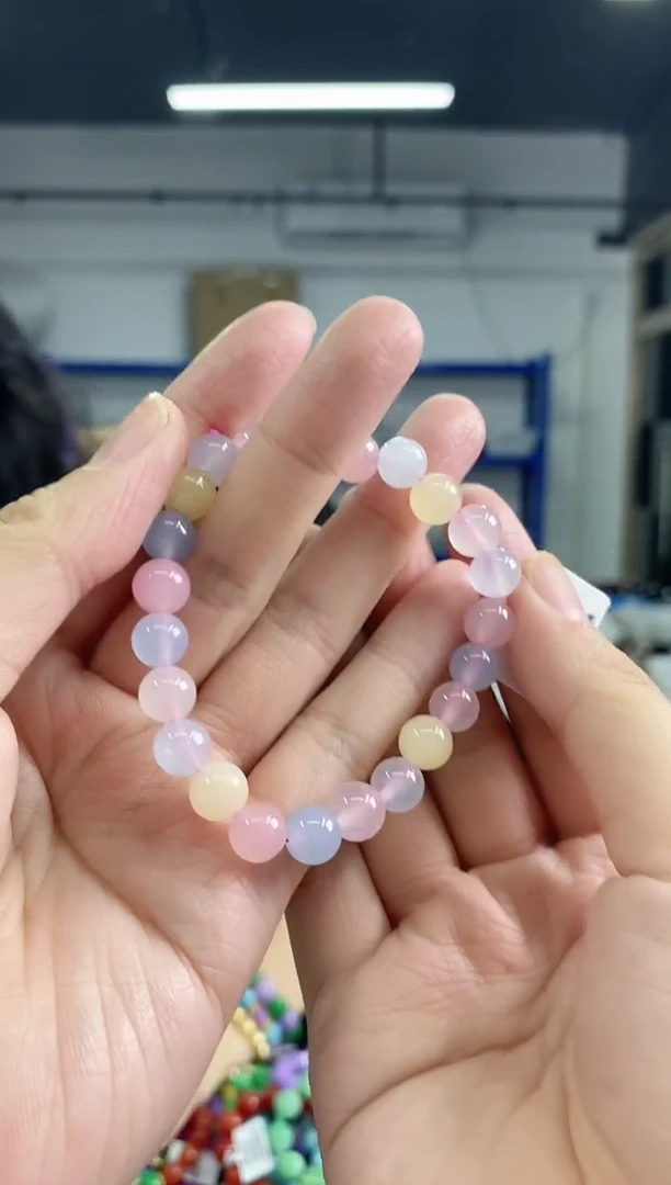 未镶嵌手串绿柱石（摩根石）多样性发其一颜色微差