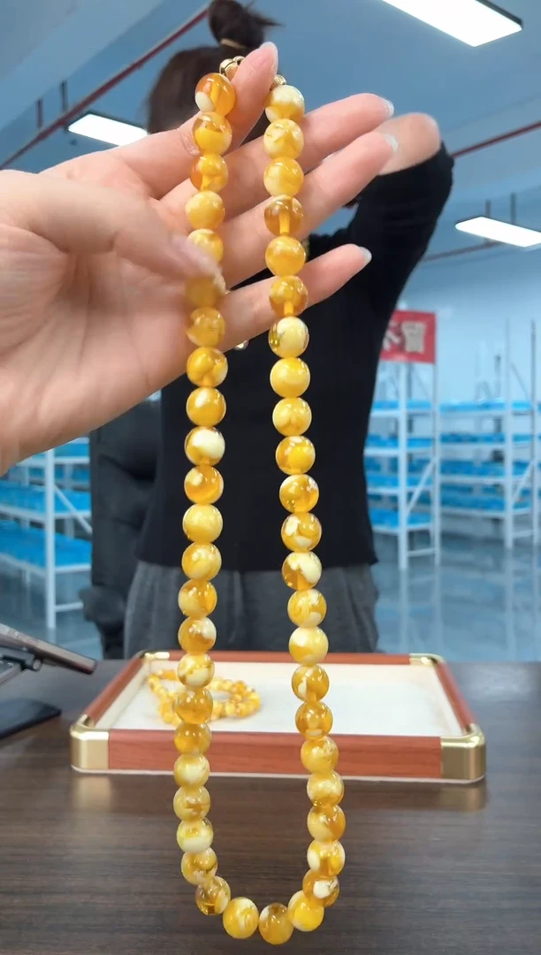 蜜蜡颈饰未镶嵌【慧慧甄选】高端轻奢项链多样性发货ZX1668S