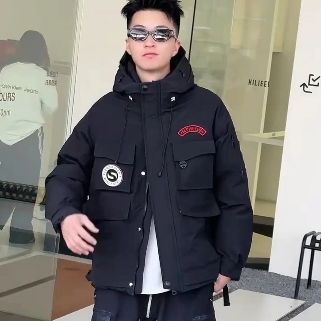 9813潮流立领男冬季新款加厚外套保暖防寒男装休闲防风百搭上衣