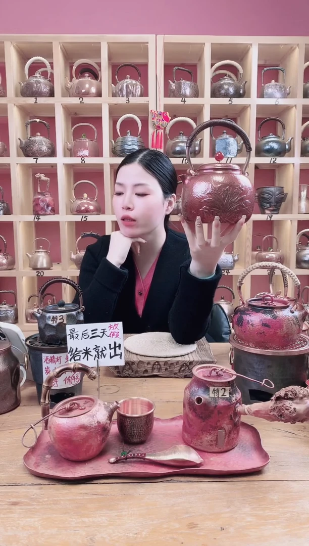 【闪购商品】提梁君子兰提梁烤色壶