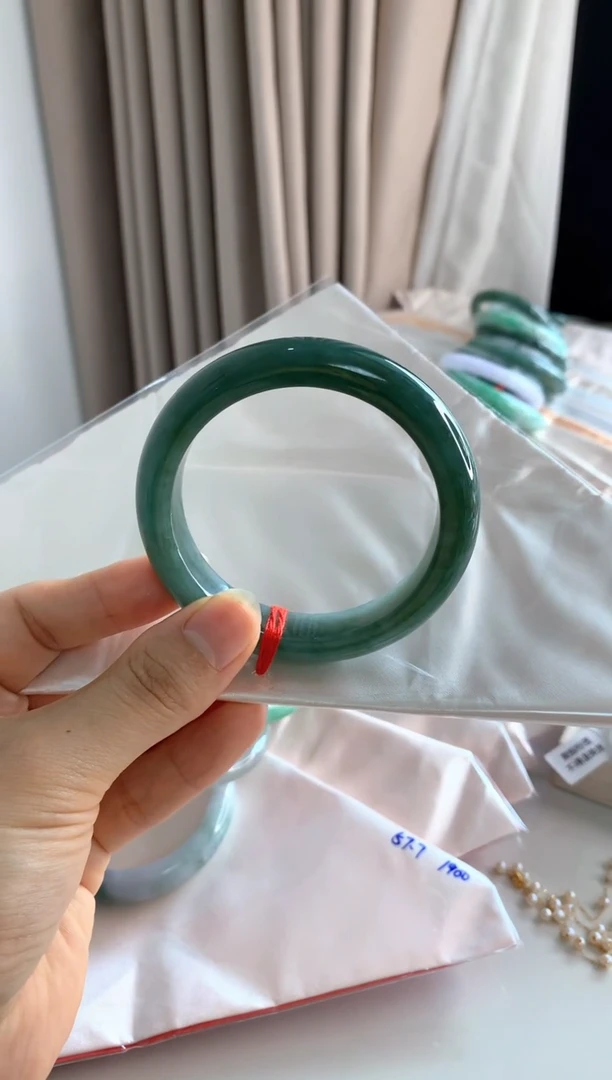 未镶嵌手镯翡翠58.2油绿