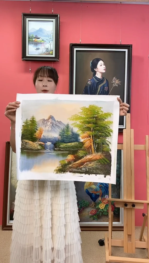 油画秋**.尺寸40*50画芯（不含框）