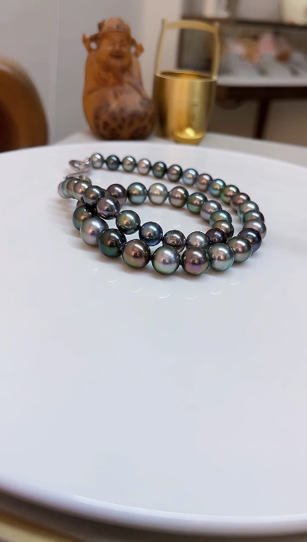 银S925镶嵌颈饰海水珍珠8-11mm