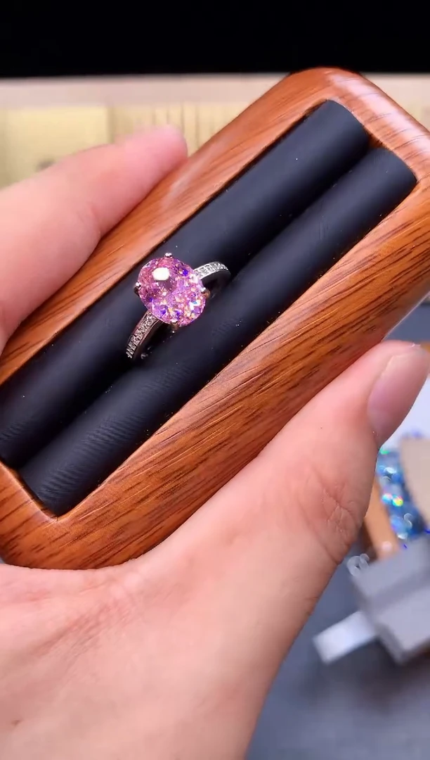 碧玺戒指银S925镶嵌5432