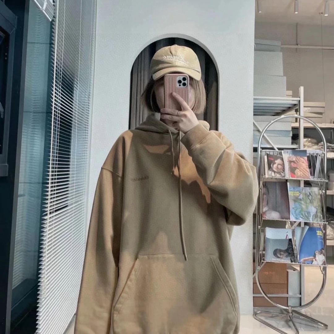 99新 Balenciaga/巴黎世家 驼色卫衣/尺码s/QH001059