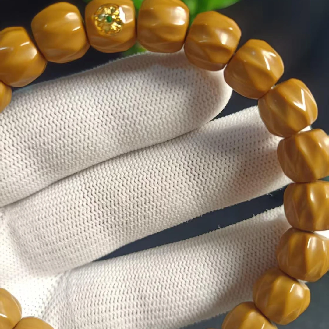 猴头核桃文玩手串。馒头料原色观塘10左右全品无暇D-015