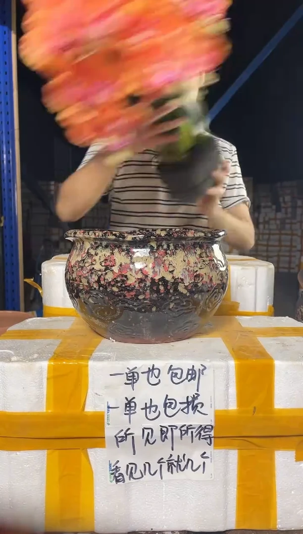 紫砂花盆紫砂花盆宜兴紫砂粗陶花盆23*16