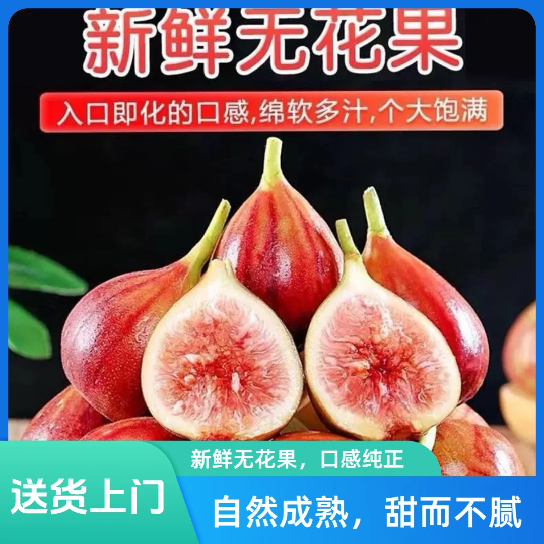 波姬红无花果水果2000g左右盐碱地树熟新鲜现摘皮薄肉厚原产地直发无花果