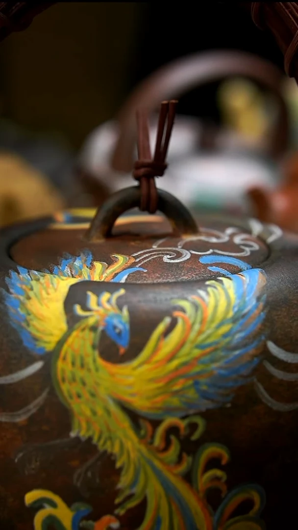 茶壶紫砂黑泥凤凰煮水壶微瑕