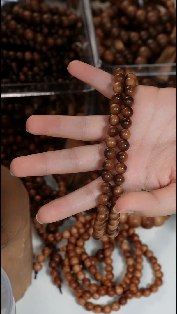 檀香木手串/手链早***少老山檀香老料0.8*54颗