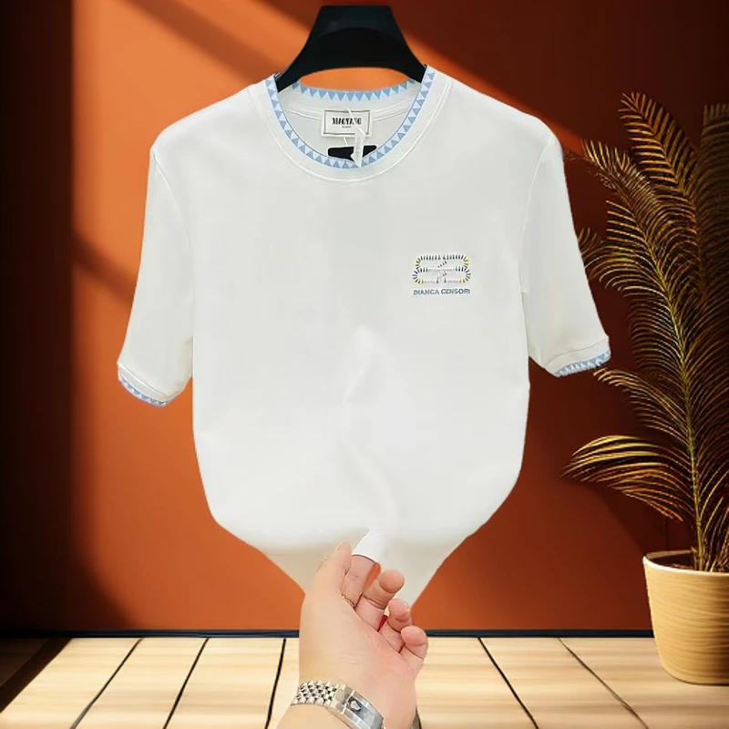 2025【精工刺绣工艺】男士夏季新款T恤·半袖·休闲圆领潮流时尚百搭