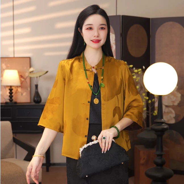 【金玉满堂】2025新款春夏外套新中式宽松气质显瘦上衣女款
