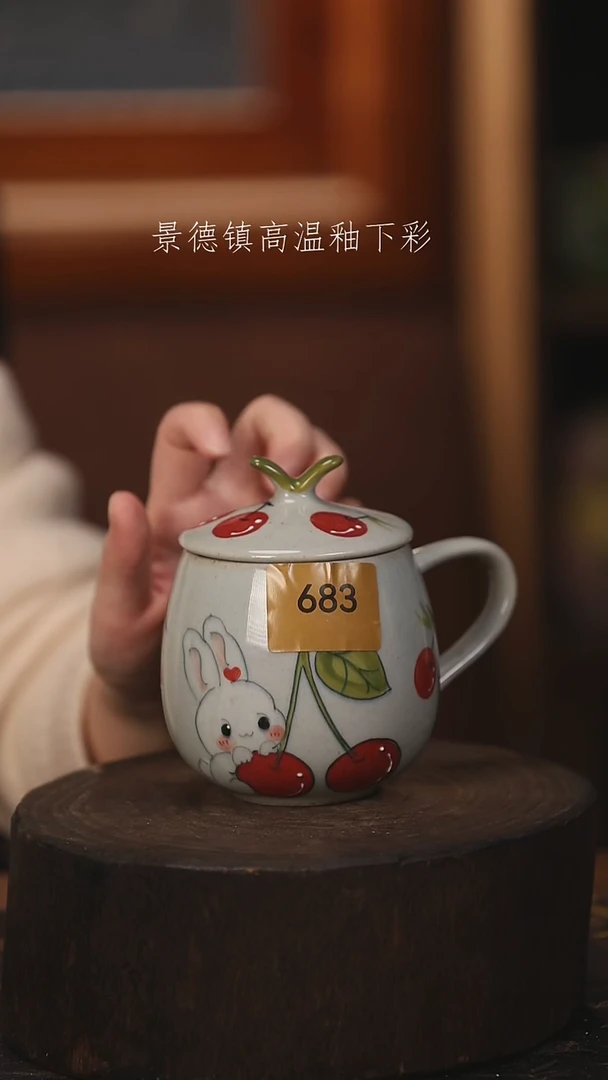 陶瓷景德镇高温釉下手绘陶瓷@L683@