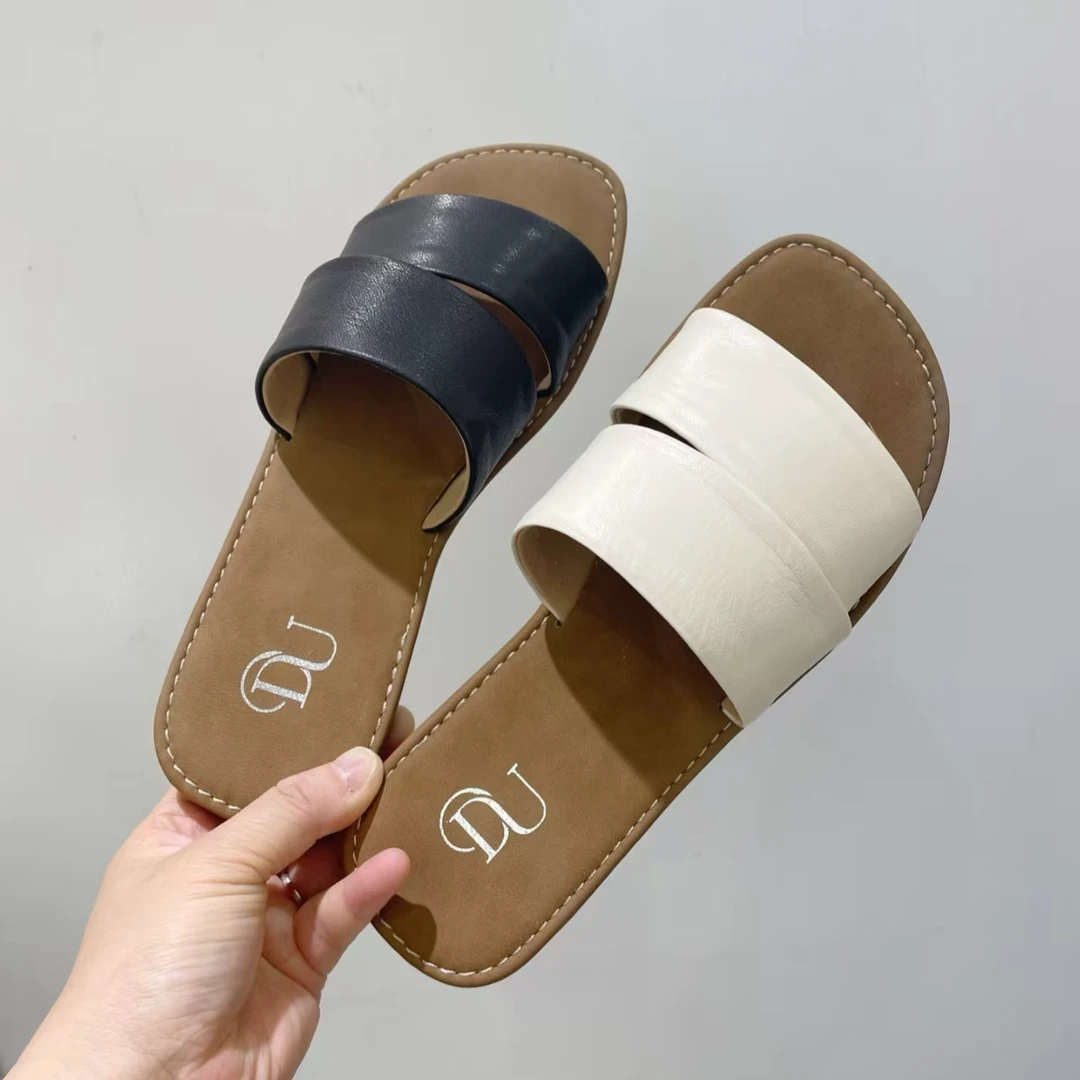 885178高品质羊皮拖鞋闭眼入舒适经典时尚夏季百搭平底