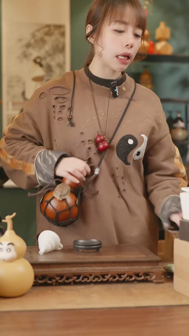 【闪购商品】189号精品天然大漆工艺防渗内胆酒葫芦~