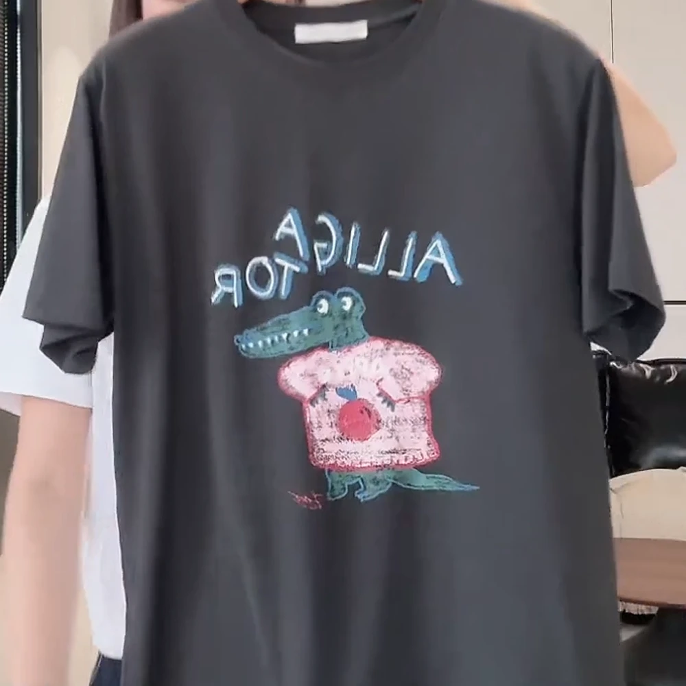 小鳄鱼穿毛衣” 夏日休闲简约活力百搭全棉短袖