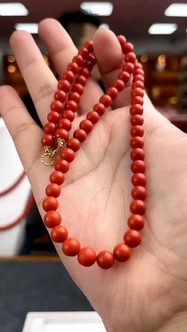 银S925镶嵌高品卡6南红保山哑光项链南红玛瑙一件37