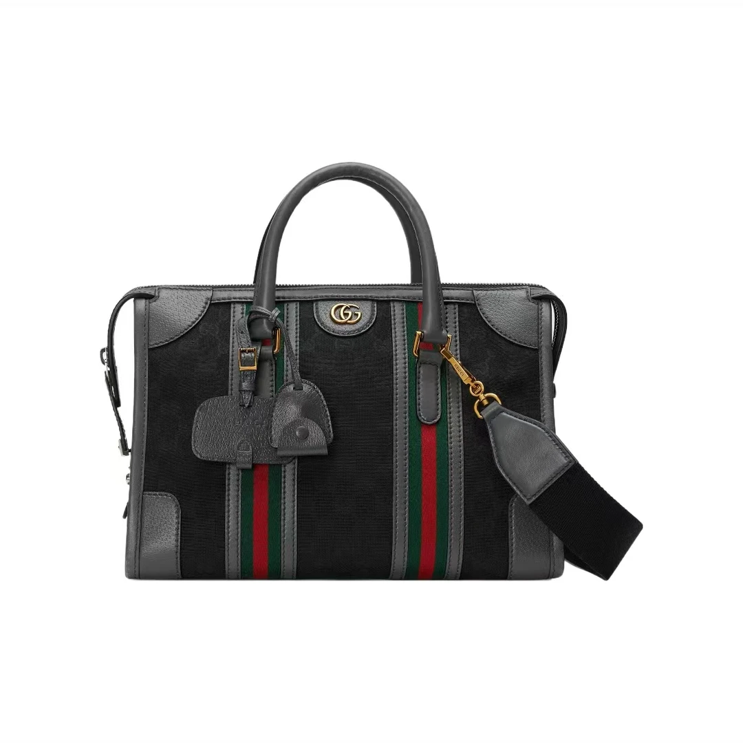 99新 GUCCI/古驰 古驰中号手提包/S6/赠钥匙扣