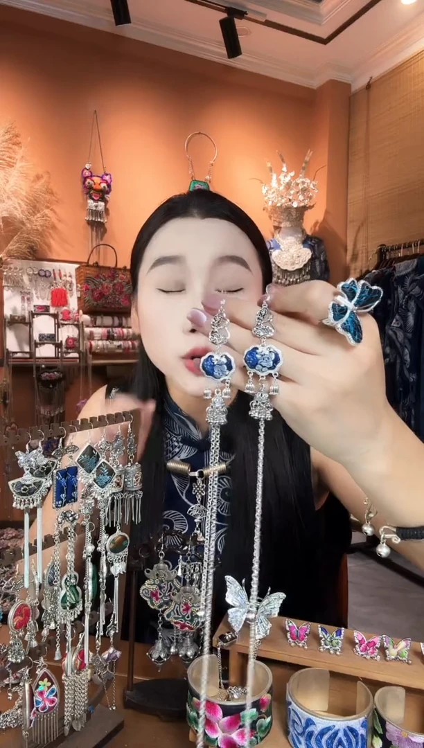 刺绣纯手工民族风耳环