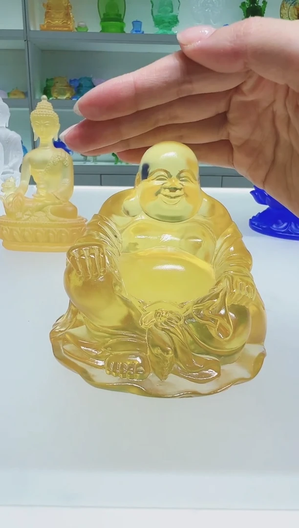 手工艺品琉璃古法琉璃弥勒