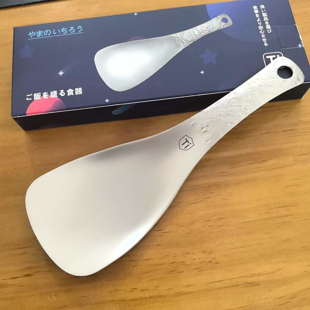高品质精工不锈钢镀钛饭勺