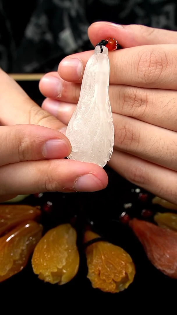 青海石青海石白菜吊坠
