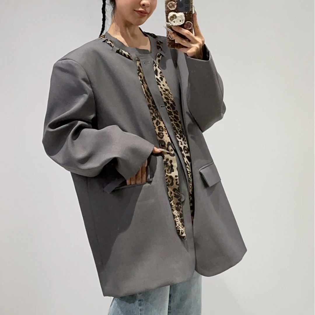 VIVISPLENDID19626#（定制款NO退NO换）重工丝带可拆西装