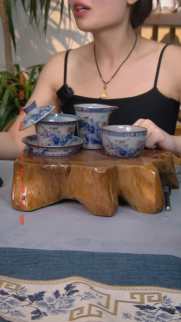 简装家用款3件套 老陶泥开片纹陶瓷茶具