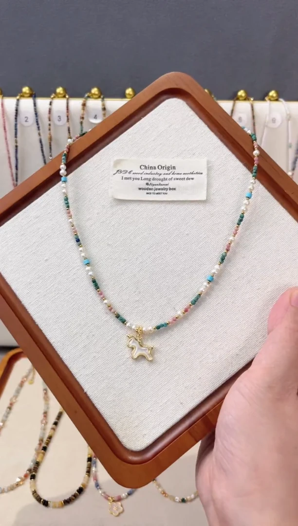 石英质玉钛钢项链5号