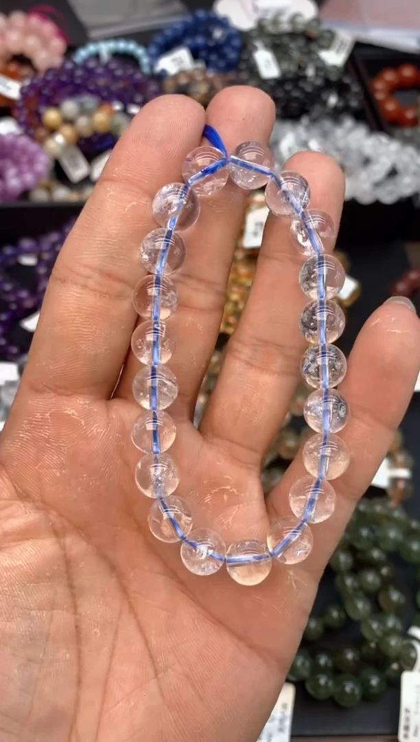 水晶手串未镶嵌36白阿赛9mm+