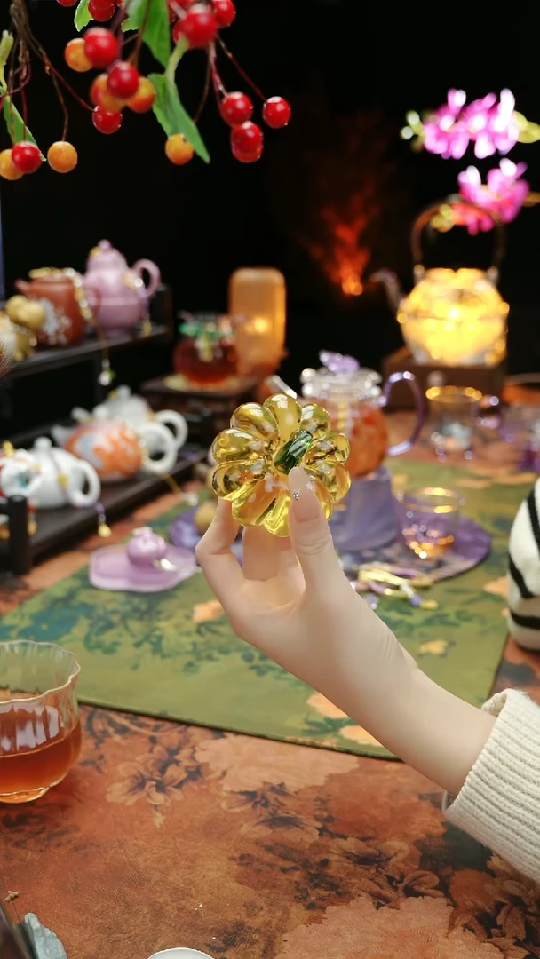 【闪购商品】水晶南瓜盖置摆件