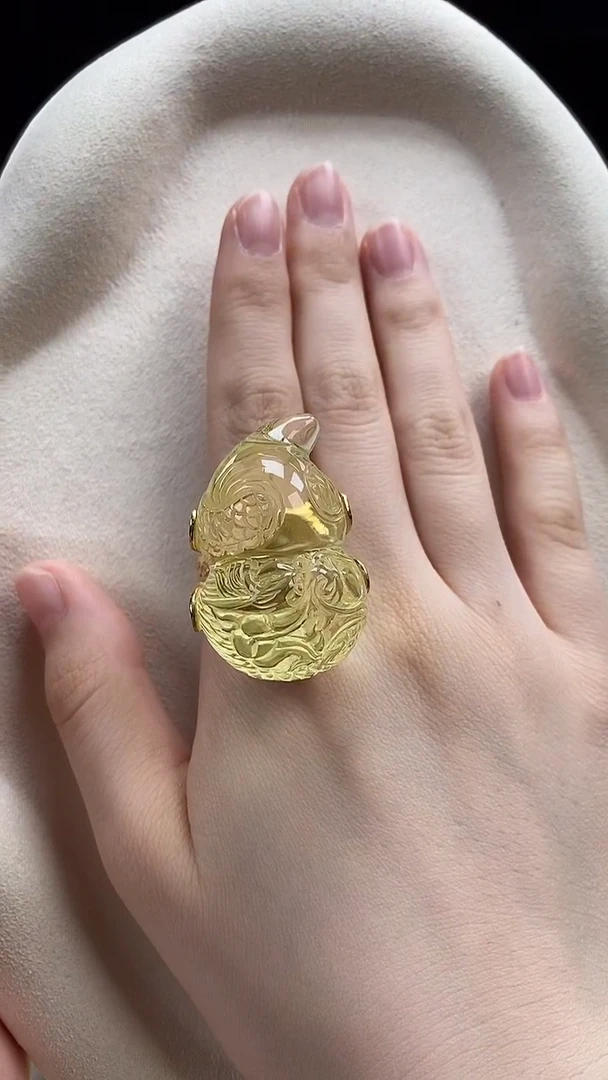 未镶嵌琥珀戒指戒指