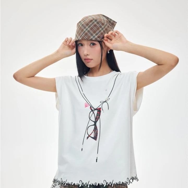 【OooF！Yang】新品25秋冬眼镜绣花背心