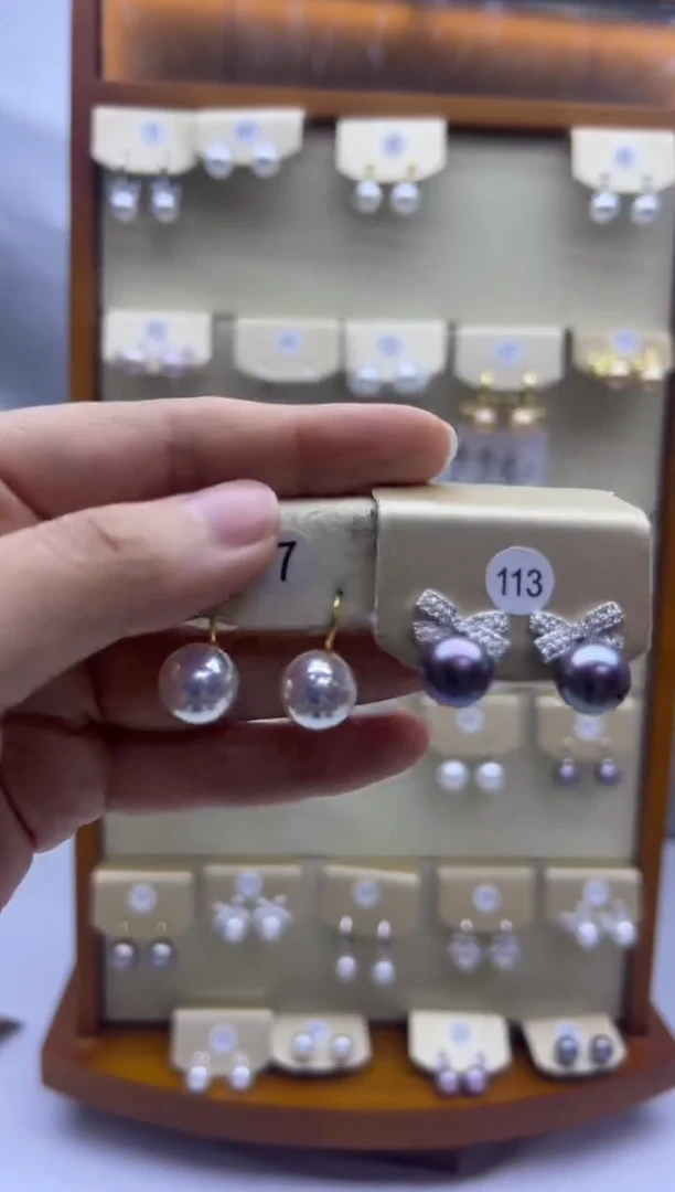 未镶嵌耳饰淡水珍珠7+113