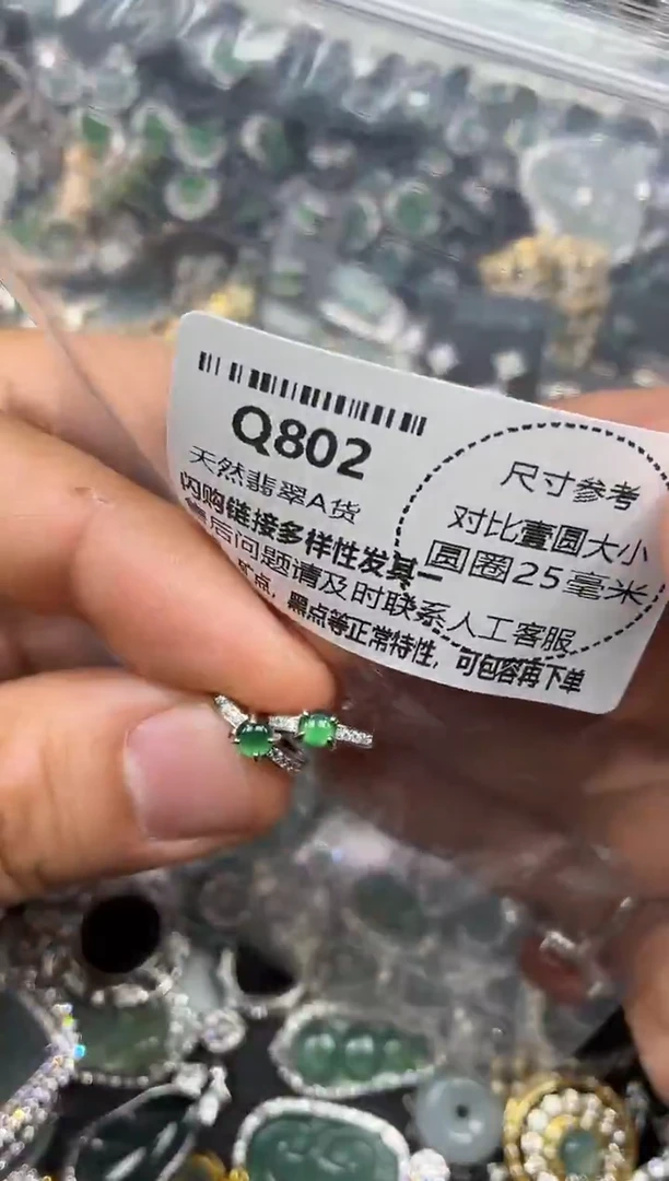 颈饰未镶嵌翡翠Q802耳扣