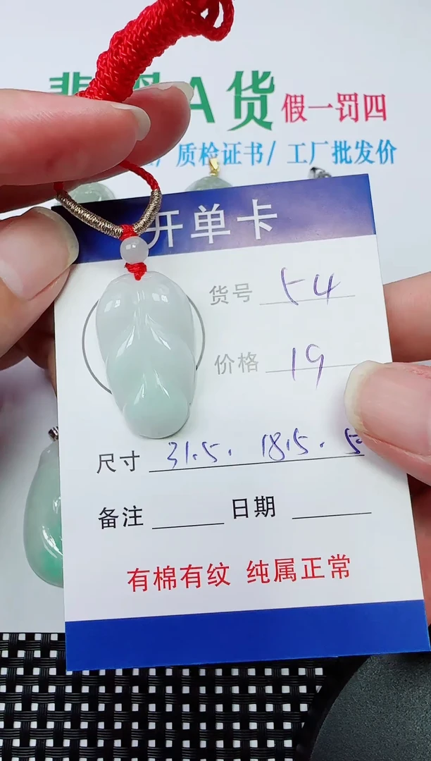 吊坠(赠链)银S925镶嵌翡翠54