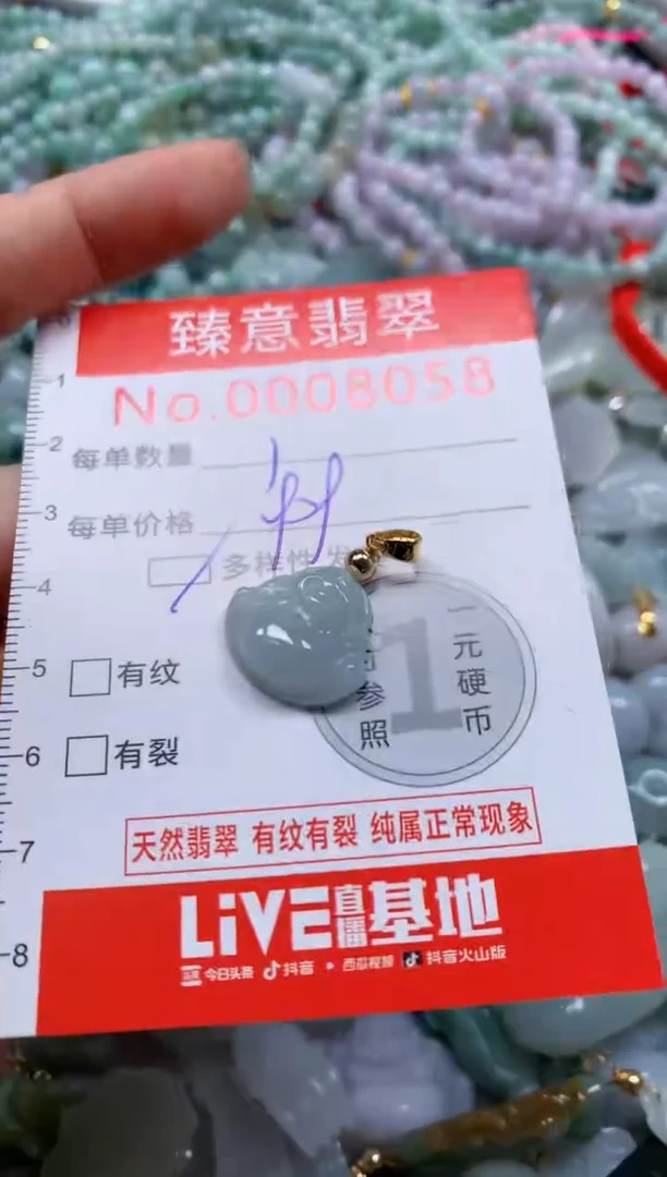 翡翠未镶嵌吊坠(不含链)8058多样性发其一