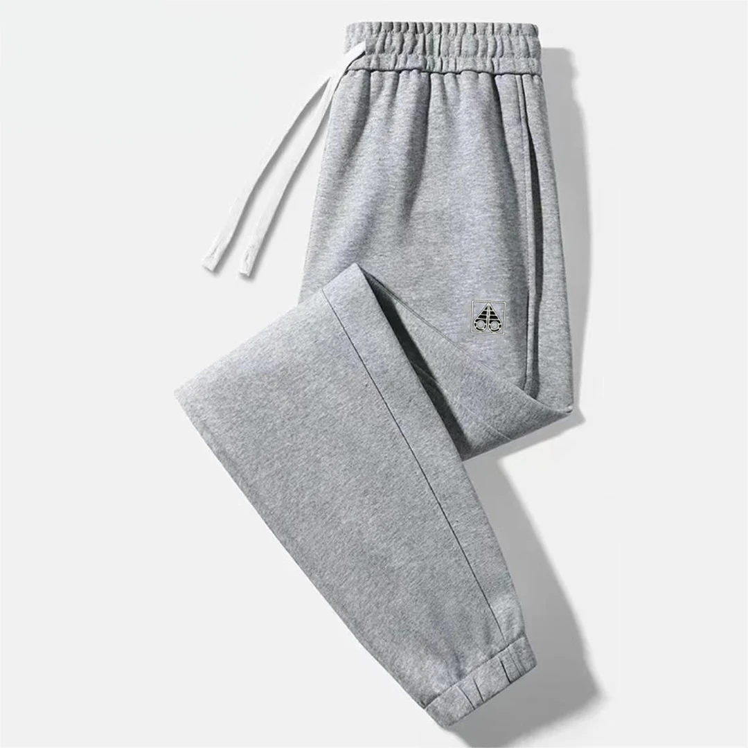 外贸原单华棉卫裤长裤束脚百搭时尚休闲裤舒适情侣刺绣DK方框剪刀