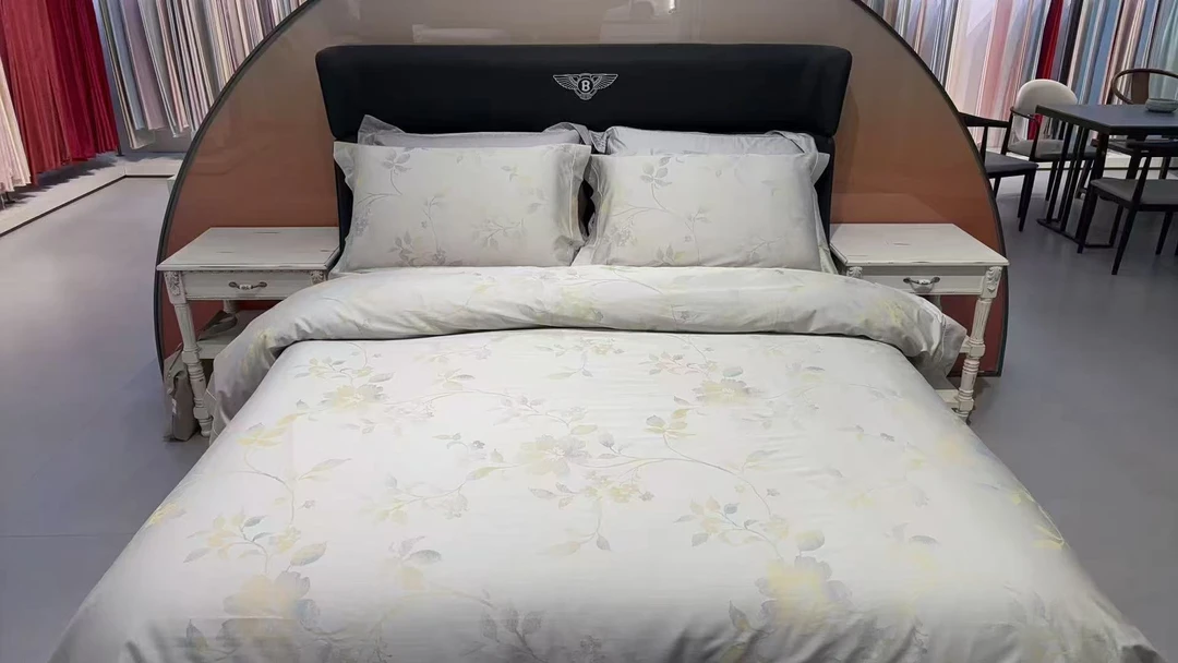 【专柜断码】超柔加密亲肤天丝棉色织提花四件套-漫步花庭