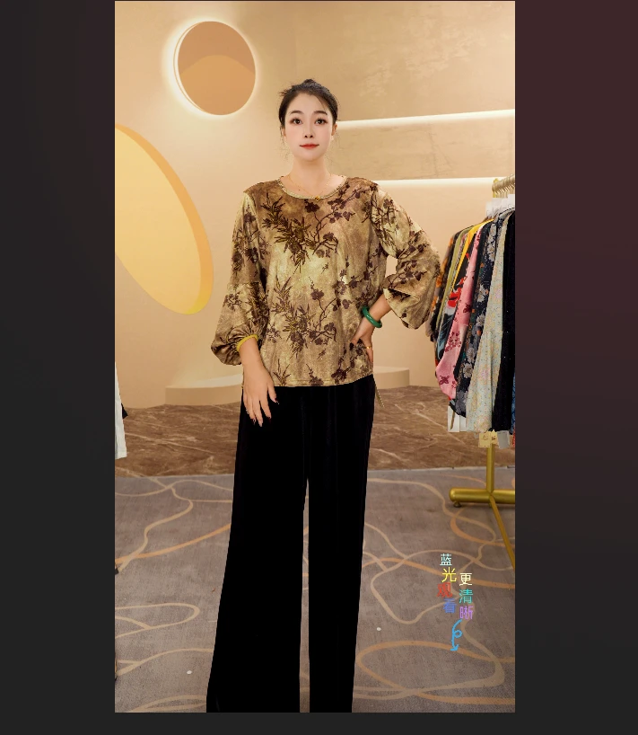 高级桑蚕丝100丝绒秋季时尚高定大码上衣19