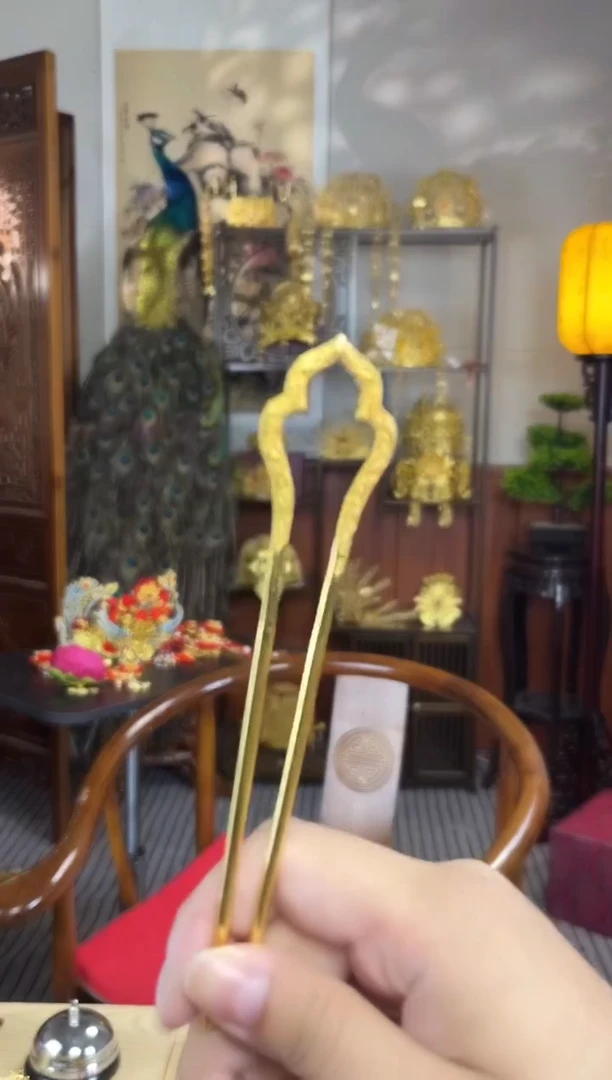 铜合金无唐公主U钗一对