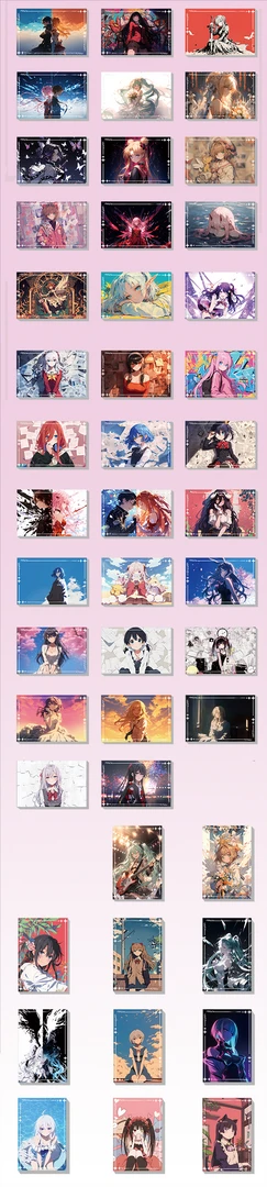 《壁纸款》（百种IP女角色）少女集结动漫水晶砖（代拆）