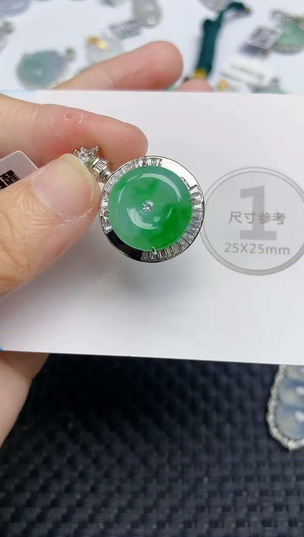颈饰未镶嵌翡翠天然缅甸A货翡翠百元以上9元证书费自理