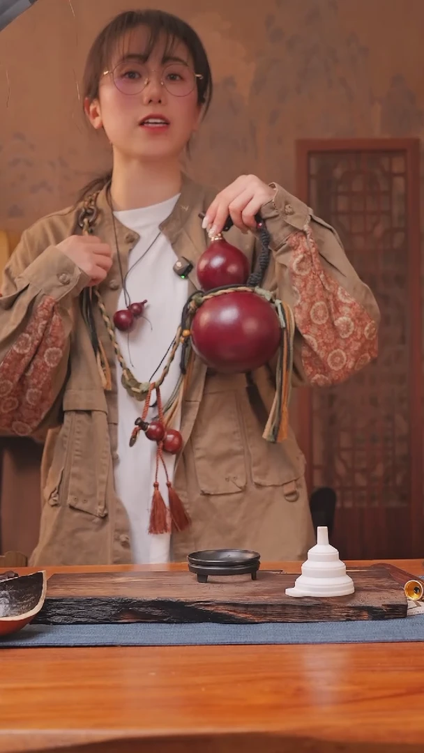 1393号链接精品大漆葫芦现货现发[一物一拍]（600ml）