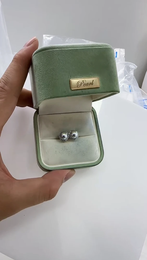 【闪购商品】海水珍珠DA银S925镶嵌a1000 耳钉8