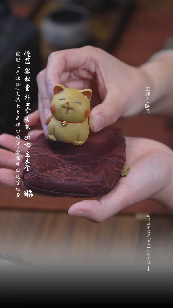 【闪购商品】慢蓝冰梅弹口袋+招财猫4