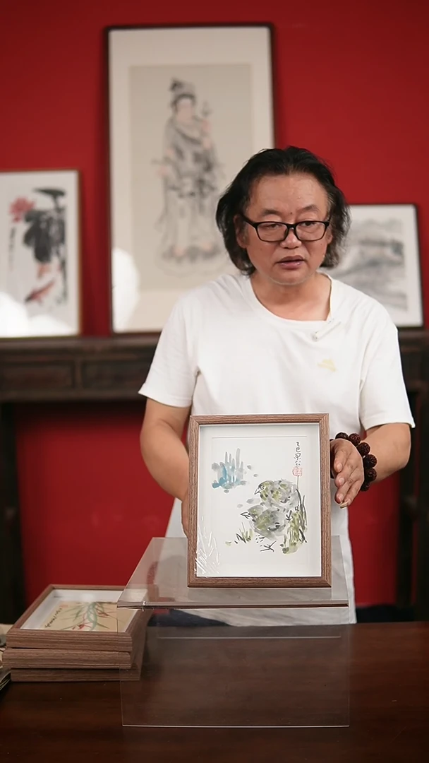 国画手写手绘-10寸摆台