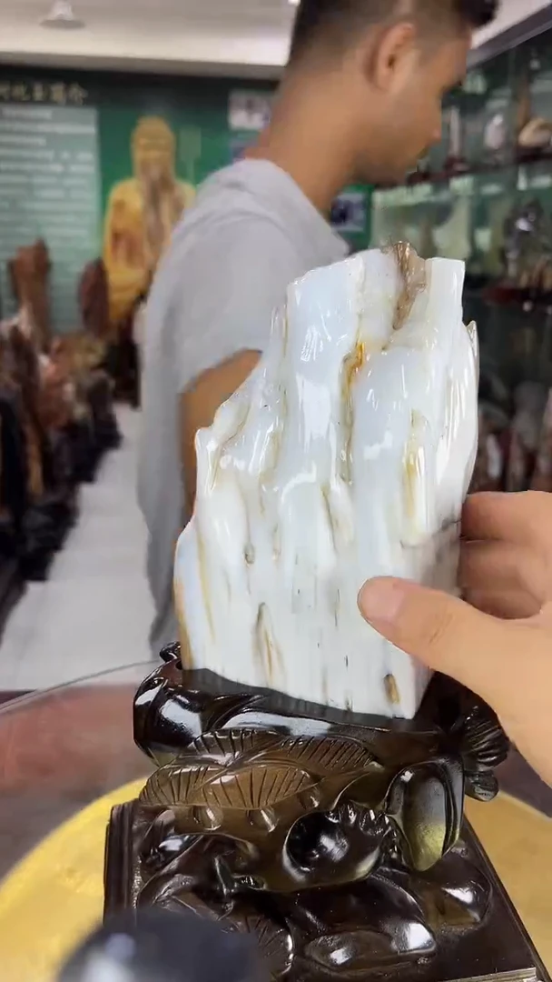 未镶嵌珠宝奇石硅化玉缅甸天然树化玉摆件