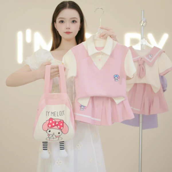 【鲸灵设计1】高品质A类纯棉女童套装夏款短袖女宝裙子儿童夏季