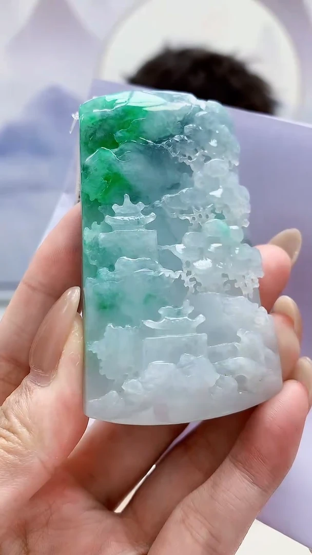 未镶嵌定制翡翠4688MM-毛货挂件38